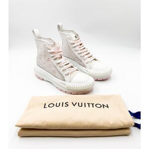 Louis Vuitton LV Monogram Platform Hightop Sneaker Boot Iridescent Canvas